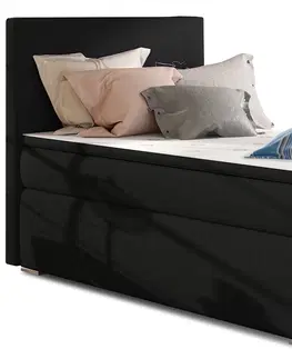 Postele NABBI Rodrigo 90 L čalúnená jednolôžková posteľ s úložným priestorom čierna (Sawana 14)