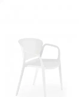 Jedálenské zostavy Stohovateľná jedálenská stolička K491 Halmar Čierna