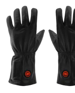 Zimné rukavice Kožené vyhrievané lyžiarske a moto rukavice Glovii GIB čierna - L-XL