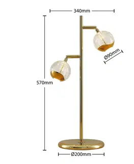 Stolové lampy Lucande Lucande Kilio stolová LED lampa stmievateľná zlatá
