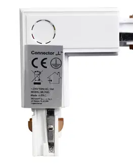 Svietidlá  Konektor pre svietidlá v lištovom systéme 3-fázový TRACK biela typ L 