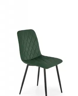 Jedálenské zostavy Jedálenská stolička K525 Halmar Tmavo zelená