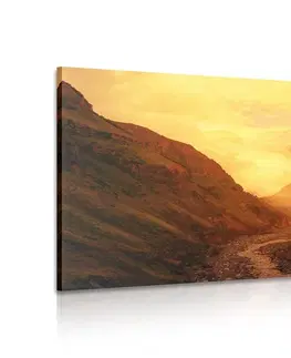 Obrazy prírody a krajiny Obraz západ slnka nad horou