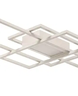 Stropné svietidlá Lindby Lindby Ismera stropné LED svetlo 3 rámy, biela