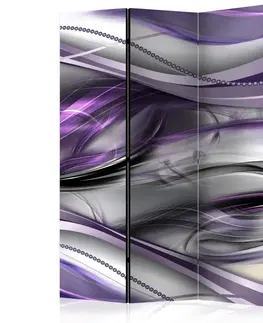 Paravány Paraván Tunnels (Violet) Dekorhome 135x172 cm (3-dielny)
