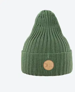 Zimné čiapky Pletená Merino čiapka KAMA A180 105 zelená