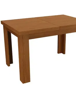 Jedálenské stoly Rozkladací stôl 120/160x80cm jasan svetlý