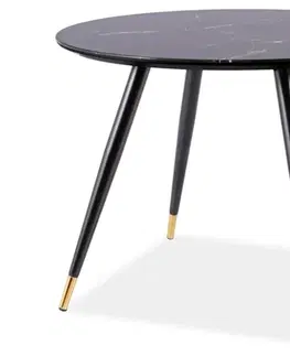 Jedálenské stoly METOD II jedálenský stôl, čierna, zlatá