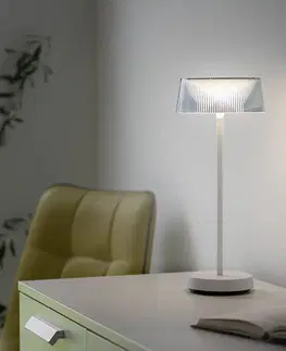 Vonkajšie dekoratívne svietidlá JUST LIGHT. LED lampa Dora na batérie stmievateľná IP44, biela