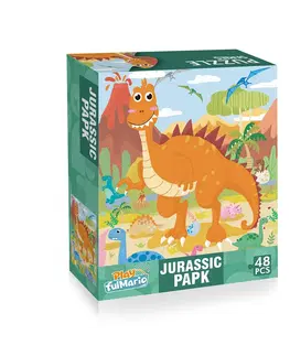 Hračky puzzle RAPPA - Puzzle s dinosaurami 48 dielov 60 x 44 cm