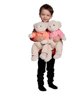 Plyšové hračky Plyšový medvedík, smotanová/oranžová, 45cm, MADEN BOY TYP1