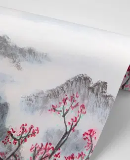 Tapety príroda Tapeta tradičná čínska maľba krajiny