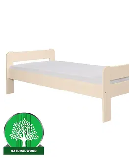 Drevené postele Postel Alex 90x200 borovica morená breza
