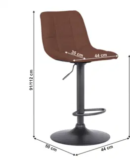 Barové stoličky Barová stolička, hnedá/čierná, LAHELA