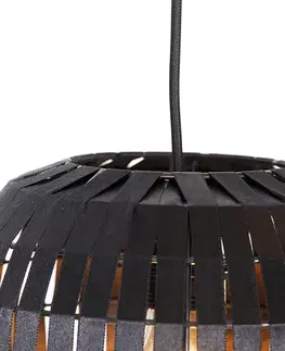 Zavesne lampy Moderné závesné svietidlo čierne 3-svetlo - Zoë