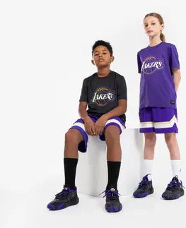 basketbal Detská basketbalová nízka obuv Fast 900 NBA Lakers čierna