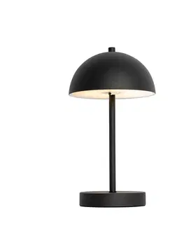 Stolove lampy Vonkajšia stolná lampa čierna nabíjateľná 3-stupňovo stmievateľná - Keira