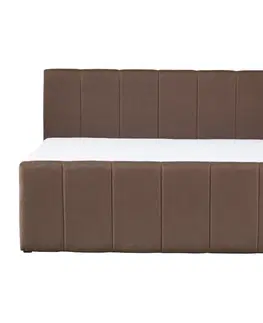 Postele Boxspringová posteľ, 160x200, hnedá, STAR