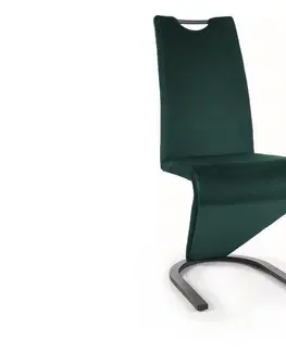 Jedálenské zostavy Jedálenská stolička H-090 Signal Tmavo zelená