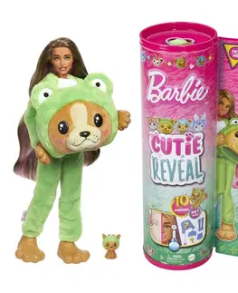 Hračky bábiky MATTEL - Barbie Cutie Reveal Barbie V Kostýme - Psík V Zelenom Kostýme Žabky