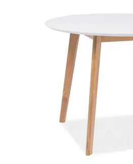Jedálenské stoly MOSO II jedálenský stôl 100 x 100, dub/biela