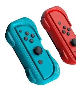 Príslušenstvo k herným konzolám iPega Grip s popruhom pre Nintendo Joy-Con ovládače, modrýčervený (2ks) PG-SW055A