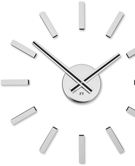Hodiny Dizajnové nalepovacie hodiny Future Time FT9400SI Modular chrome 40cm