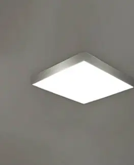 Stropné svietidlá Pujol Iluminación Stropné svietidlo Apolo, IP44, 35 cm, nikel