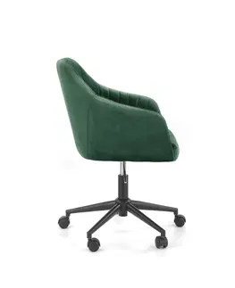 Kancelárske stoličky HALMAR Fresco kancelárske kreslo tmavozelená (Velvet)