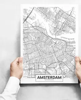 Moderné obrazy Obrazy na stenu - Map Of Amsterdam