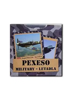 Hračky klasické spoločenské hry HRACÍ KARTY - Pexeso retro Military Lietadlá