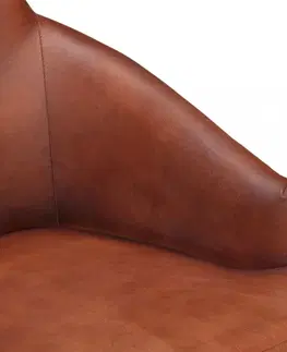 Jedálenské stoličky a kreslá Jedálenský kreslo 4 ks pravá koža Dekorhome Čierna