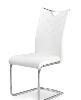 Jedálenské stoličky HALMAR K224 jedálenská stolička biela / chróm