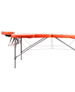 Masážne stoly a stoličky Masážne lehátko inSPORTline Tamati 2-dielne hliníkové oranžová
