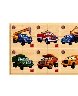 Drevené hračky DINO - Tatra 6x4D drevené puzzle
