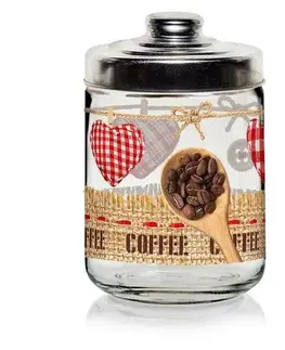 Misy a misky Cerve Sklenená dóza na kávu Valentina, 800 ml