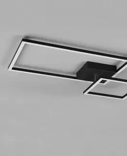Stropné svietidlá Reality Leuchten Stropné LED svetlo Padella otočné 4 000 K čierna