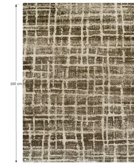 Koberce a koberčeky KONDELA Stellan koberec 160x235 cm béžová / hnedá