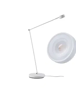 Stojacie lampy Lindby Stojacia lampa Jyla, biela, nastaviteľná, GX53, 2700K