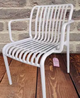 Záhradné stoličky GARDEN záhradná stolička, biela