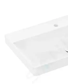 Kúpeľňa HANSGROHE - Xelu Q Umývadlo 80x48 cm, bez prepadu, 2 otvory na batériu, SmartClean, biela 61025450