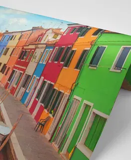 Samolepiace tapety Samolepiaca fototapeta pastelové domčeky v mestečku