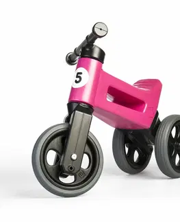 Detské vozítka a príslušenstvo Teddies FUNNY WHEELS Rider Sport růžové 2v1 28/30cm