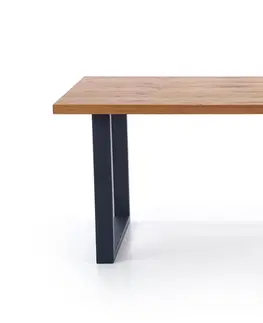 Jedálenské stoly HALMAR Perez rozkladací jedálenský stôl dub svetlý / čierna