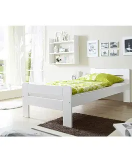 Jednolôžkové postele Lakovaná Posteľ Z Masívu Bert - 100x200cm