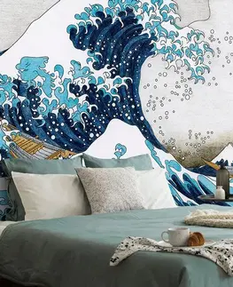 Samolepiace tapety Samolepiaca tapeta reprodukcia Veľká vlna z Kanagawa - Kacušika Hokusai