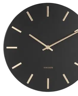 Hodiny Karlsson 5821BK Dizajnové nástenné hodiny pr. 30 cm