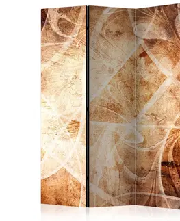 Paravány Paraván Brown Texture Dekorhome 135x172 cm (3-dielny)