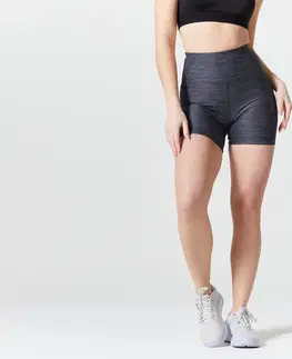 fitnes Dámske tvarujúce šortky na fitness sivé melírované