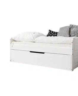 Jednolôžkové postele Rozťahovacia Posteľ Micki 80x160 Cm Biela